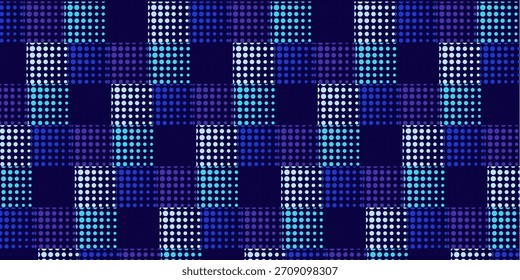 Fondo futurista Abstractas de la Tecnología digital. Mosaico de tecnología de patrón de semitono de píxeles cuadrados. Antecedentes de la presentación de la investigación de Tecnología o Ciencia. Ilustración vectorial.