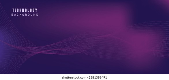 Abstrakte digitale Technologie, futuristisch blauer, rosafarbener Hintergrund.