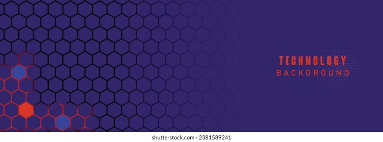 Abstract Digital Technology Futuristic Blue Background.