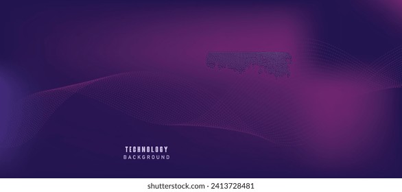 Abstract digital technology futuristic blue pink background.