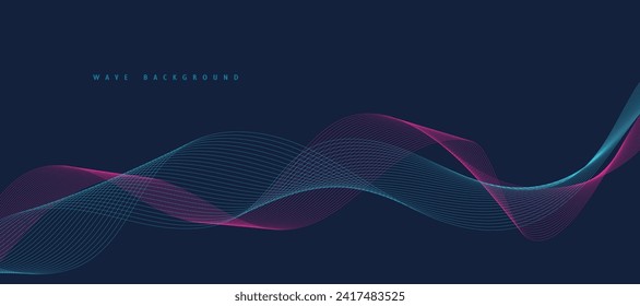 Abstract digital technology futuristic blue background.