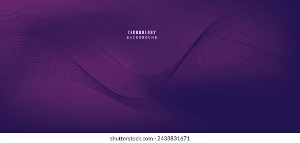 Abstract digital technology futuristic blue purple background.