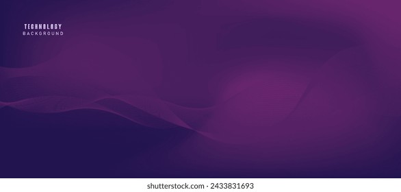 Abstract digital technology futuristic blue purple background.