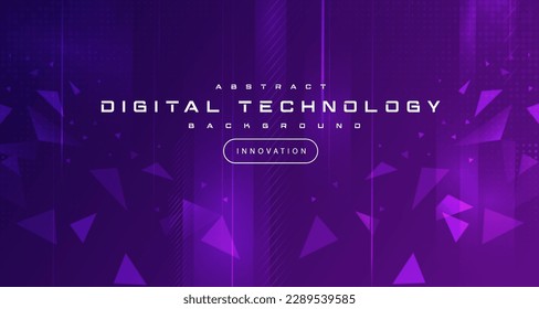 Resumen de tecnología digital de fondo violeta azul circuito futurista, tecnología de ciberciencia, innovación de comunicación futuro, Ai big data, conexión de red de internet, vector de ilustración de alta tecnología en la nube