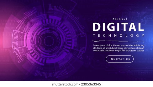 Abstract digital technology futuristic circuit blue pink background, Cyber science tech, Innovation communication future, Ai big data, internet network connection, Cloud hi-tech illustration vector