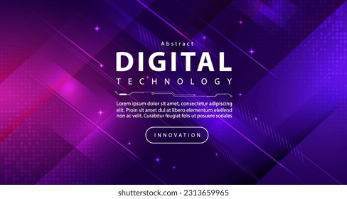 Abstract digital technology futuristic circuit blue purple background, Cyber science tech, Innovation communication future, Ai big data, internet network connection, Cloud hi-tech illustration vector