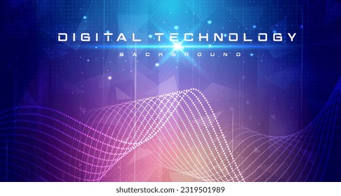 Abstract digital technology futuristic circuit blue pink background, Cyber science tech, Innovation communication future, Ai big data, internet network connection, Cloud hi-tech illustration vector - Shutterstock ID 2319501989
