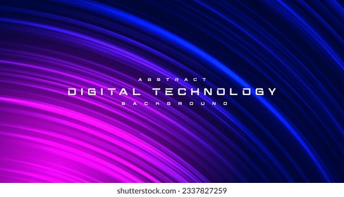 Abstract digital technology futuristic circuit blue pink background, Cyber science tech, Innovation communication future, Ai big data, internet network connection, Cloud hi-tech illustration vector