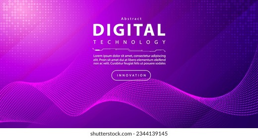 Abstract digital technology futuristic circuit blue purple background, Cyber science tech, Innovation communication future, Ai big data, internet network connection, Cloud hi-tech illustration vector