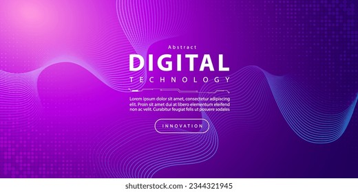 Abstract digital technology futuristic circuit blue purple background, Cyber science tech, Innovation communication future, Ai big data, internet network connection, Cloud hi-tech illustration vector