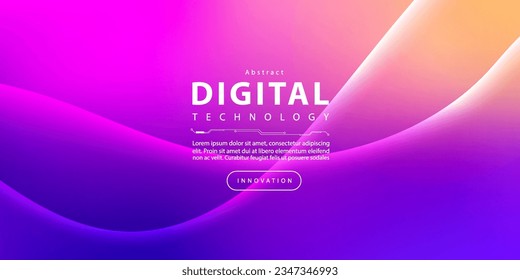 Abstract digital technology futuristic circuit blue pink background, Cyber science tech, Innovation communication future, Ai big data, internet network connection, Cloud hi-tech illustration vector