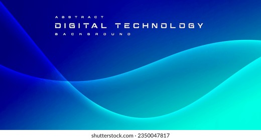 Abstract digital technology futuristic circuit blue green background, Cyber science tech, Innovation communication future, Ai big data, internet network connection, Cloud hi-tech illustration vector