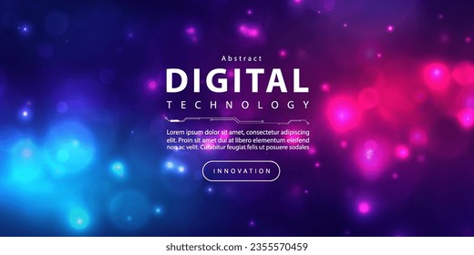 Abstract digital technology futuristic circuit blue pink background, Cyber science tech, Innovation communication future, Ai big data, internet network connection, Cloud hi-tech illustration vector