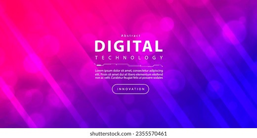 Abstract digital technology futuristic circuit blue pink background, Cyber science tech, Innovation communication future, Ai big data, internet network connection, Cloud hi-tech illustration vector