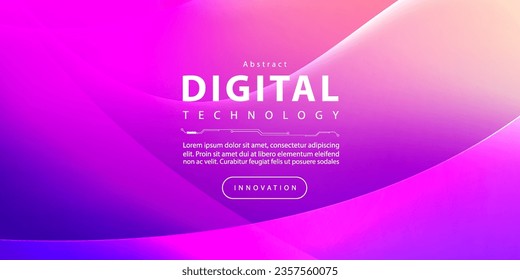 Abstract digital technology futuristic circuit blue pink background, Cyber science tech, Innovation communication future, Ai big data, internet network connection, Cloud hi-tech illustration vector