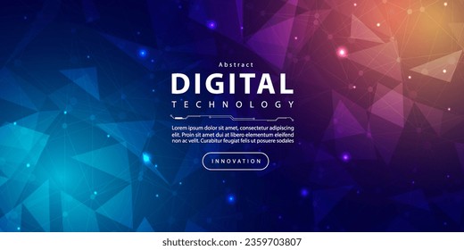 Abstract digital technology futuristic circuit blue pink background, Cyber science tech, Innovation communication future, Ai big data, internet network connection, Cloud hi-tech illustration vector