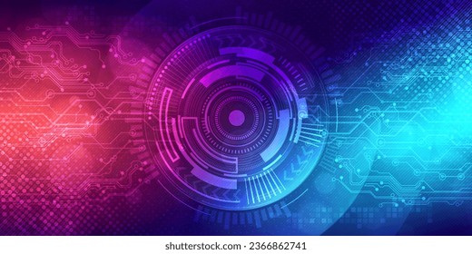 Resumen de tecnología digital de circuito futurista fondo rosa azul, tecnología de ciberciencia, innovación de comunicación futuro, Ai big data, conexión de red de internet, vector de ilustración de alta tecnología en la nube