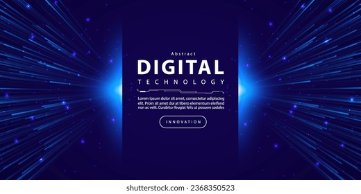 Abstract digital technology futuristic circuit board blue background, Cyber science tech layout, Innovation future Ai big data, Global internet network connection, Cloud hi-tech illustration vector