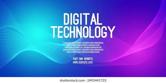 Abstract digital technology futuristic circuit blue pink background, Cyber science tech, Innovation communication future, Ai big data, internet network connection, Cloud hi-tech illustration vector