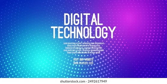 Abstract digital technology futuristic circuit blue pink background, Cyber science tech, Innovation communication future, Ai big data, internet network connection, Cloud hi-tech illustration vector