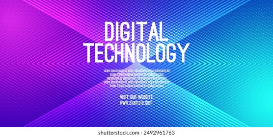 Abstract digital technology futuristic circuit blue pink background, Cyber science tech, Innovation communication future, Ai big data, internet network connection, Cloud hi-tech illustration vector