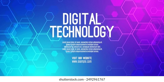 Abstract digital technology futuristic circuit blue pink background, Cyber science tech, Innovation communication future, Ai big data, internet network connection, Cloud hi-tech illustration vector