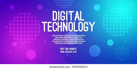 Abstract digital technology futuristic circuit blue pink background, Cyber science tech, Innovation communication future, Ai big data, internet network connection, Cloud hi-tech illustration vector