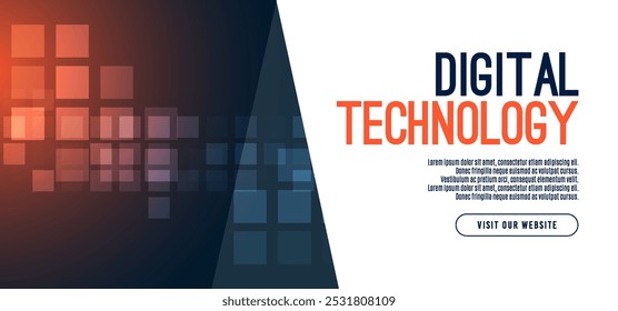 Tecnologia digital abstrata circuito futurista fundo laranja azul, Tecnologia de ciberciência, Inovação comunicação futuro, Ai big data, conexão de rede de internet, Nuvem hi-tech ilustração vetor
