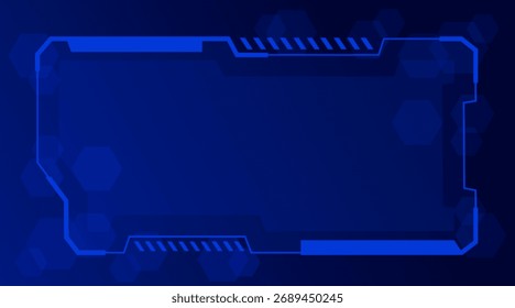  Abstract digital technology futuristic circuit board blue background, Cyber science tech layout, Innovation future Ai big data, Global internet network connection, Cloud hi-tech illustration vector