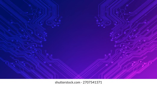 Abstrato tecnologia digital circuito futurista azul rosa fundo, Tecnologia cibercientífica, Inovação comunicação futuro, Ai big data, conexão de rede de internet, ilustração vetor eps10