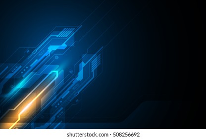 abstract digital technology futuristic circuit line innovation concept background