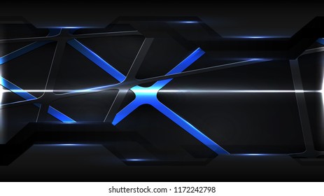 Abstract digital technology futuristic grid cyber background vector design