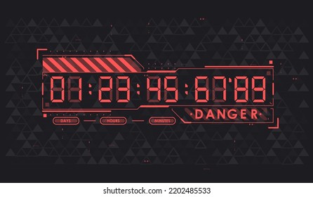 Abstract digital technology. Futuristic HUD, FUI, Virtual Interface. Infographic Elements Futuristic Template Banner. Scifi and HUD box elements.