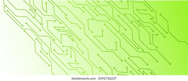 Abstract digital technology futuristic internet network speed connection green background.