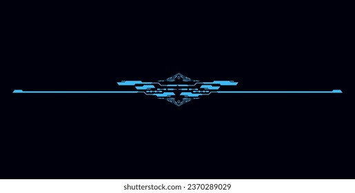 Abstract digital technology futuristic UI UX design element. Futuristic Bar label in sci fi cyberpunk style, vector illustration isolated on dark background.