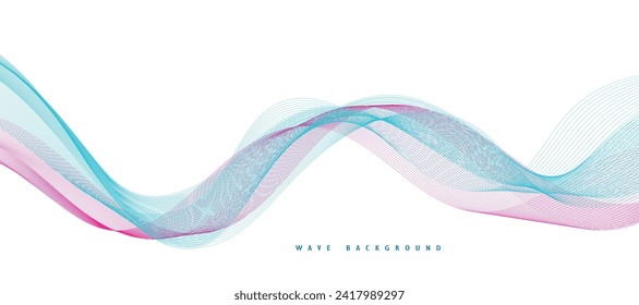 Abstract digital technology futuristic wave background.
