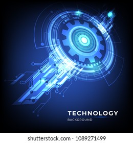 Abstract digital technology hi tech concept background with modern style. vector illustration.