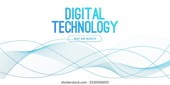 Tecnología digital Abstractas de alta tecnología futurista de fondo blanco azul, comunicación de información cibernética, innovación de datos tecnológicos futuros, conexión a red de Internet, líneas de big data de IA puntos, Vector de circuitos