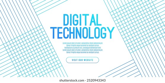 Abstract digital technology hi-tech futuristic blue white background, cyber information communication, innovation future tech data, internet network connection, Ai big data lines dots, circuit vector