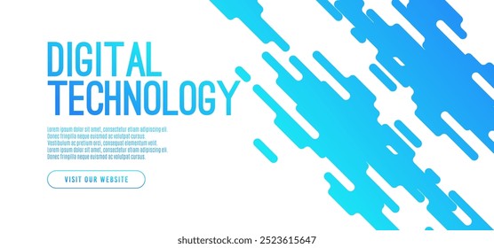 Tecnología digital Abstractas de alta tecnología futurista de fondo blanco azul, comunicación de información cibernética, innovación de datos tecnológicos futuros, conexión a red de Internet, líneas de big data de IA puntos, Vector de circuitos