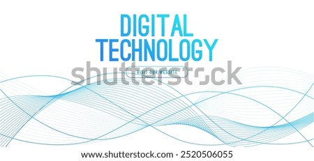 Abstract digital technology hi-tech futuristic blue white background, cyber information communication, innovation future tech data, internet network connection, Ai big data lines dots, circuit vector