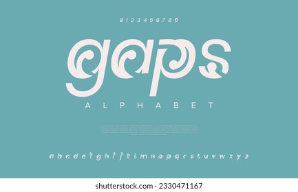 Resumen del alfabeto de fuente del logotipo de la tecnología digital. Fuentes urbanas modernas mínimas para logotipo, marca, etc. Tipografía tipo de letra mayúsculas minúsculas y número. ilustración vectorial