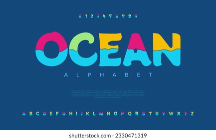 Abstract digital technology logo font alphabet. Minimal modern urban fonts for logo, brand etc. Typography typeface uppercase lowercase and number. vector illustration