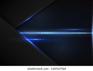 Abstract digital technology metal hexagonal grid cyber background vector designs