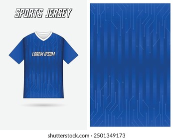 abstract digital technology modern jersey pattern design mockup, with a digital circuit pattern and modern colors