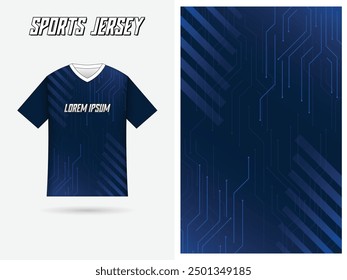 abstract digital technology modern jersey pattern design mockup, with a digital circuit pattern and modern colors