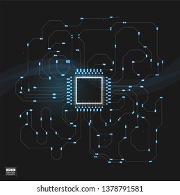 Abstract digital technology operating system background template vector design