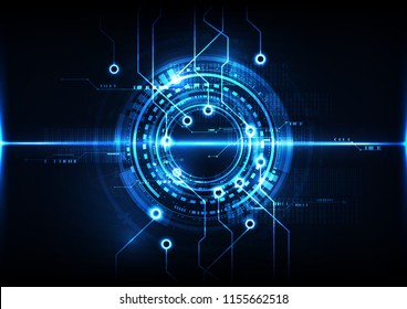 Abstract digital technology operational system cyber background vector designs