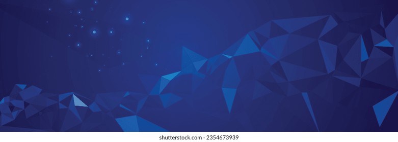 abstract digital technology polygonal background banner