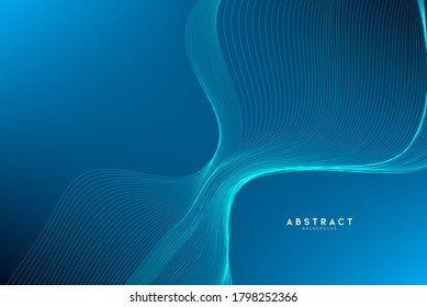 Tecnología digital abstracta, onda de partículas lisas, tecnología de datos grandes, fondo de concepto de diseño y papel de pared, eps vectoriales
